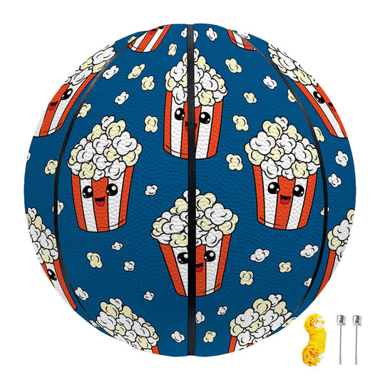 Cute Popcorn Box Pattern Print Basketball