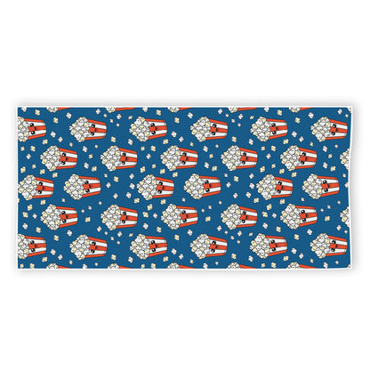 Cute Popcorn Box Pattern Print Beach Towel