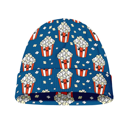 Cute Popcorn Box Pattern Print Beanie