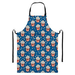 Cute Popcorn Box Pattern Print Bib Apron With Pocket