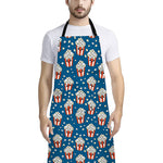 Cute Popcorn Box Pattern Print Bib Apron With Pocket