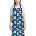 Cute Popcorn Box Pattern Print Bib Apron With Pocket