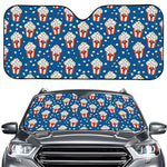Cute Popcorn Box Pattern Print Car Windshield Sun Shade