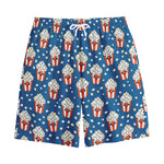 Cute Popcorn Box Pattern Print Cotton Shorts