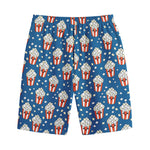 Cute Popcorn Box Pattern Print Cotton Shorts