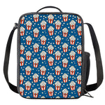 Cute Popcorn Box Pattern Print Crossbody Lunch Bag