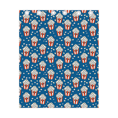 Cute Popcorn Box Pattern Print Curtain