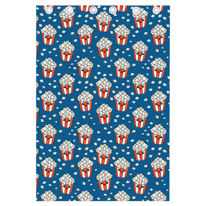 Cute Popcorn Box Pattern Print Curtain