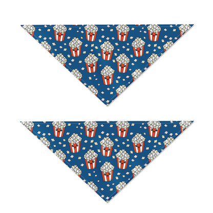Cute Popcorn Box Pattern Print Dog Bandana
