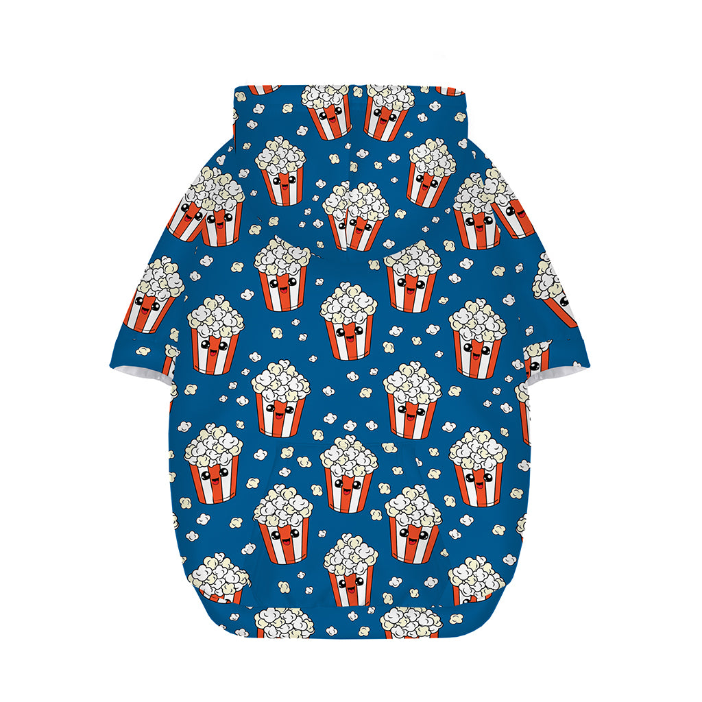 Cute Popcorn Box Pattern Print Dog Zip Up Hoodie