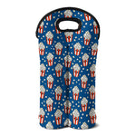 Cute Popcorn Box Pattern Print Double Neoprene Wine Tote
