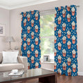Cute Popcorn Box Pattern Print Extra Wide Grommet Curtains