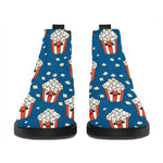 Cute Popcorn Box Pattern Print Flat Ankle Boots