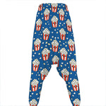 Cute Popcorn Box Pattern Print Hammer Pants