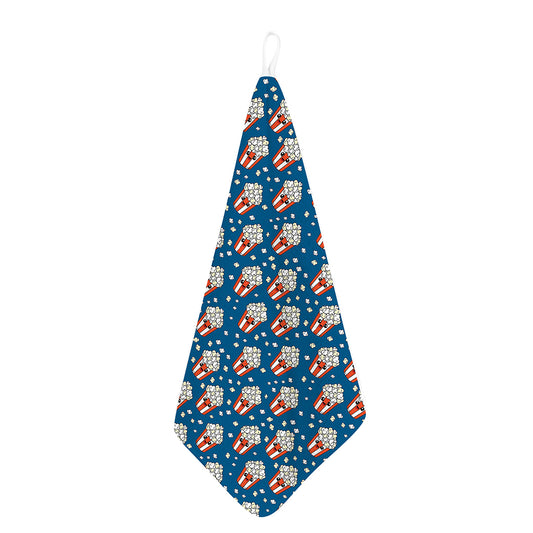 Cute Popcorn Box Pattern Print Hand Towel