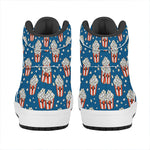 Cute Popcorn Box Pattern Print High Top Leather Sneakers