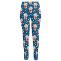 Cute Popcorn Box Pattern Print High-Waisted Pocket Leggings