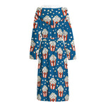 Cute Popcorn Box Pattern Print Hooded Bathrobe