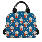 Cute Popcorn Box Pattern Print Insulated Lunch Bag