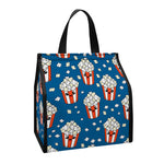 Cute Popcorn Box Pattern Print Insulated Lunch Tote