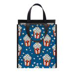 Cute Popcorn Box Pattern Print Insulated Lunch Tote