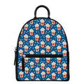 Cute Popcorn Box Pattern Print Leather Backpack