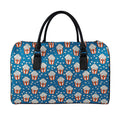 Cute Popcorn Box Pattern Print Leather Duffel Bag