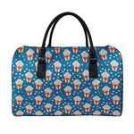 Cute Popcorn Box Pattern Print Leather Duffle Bag