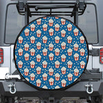 Cute Popcorn Box Pattern Print Leather Spare Tire Cover