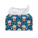 Cute Popcorn Box Pattern Print Leather Tissue Box Cover