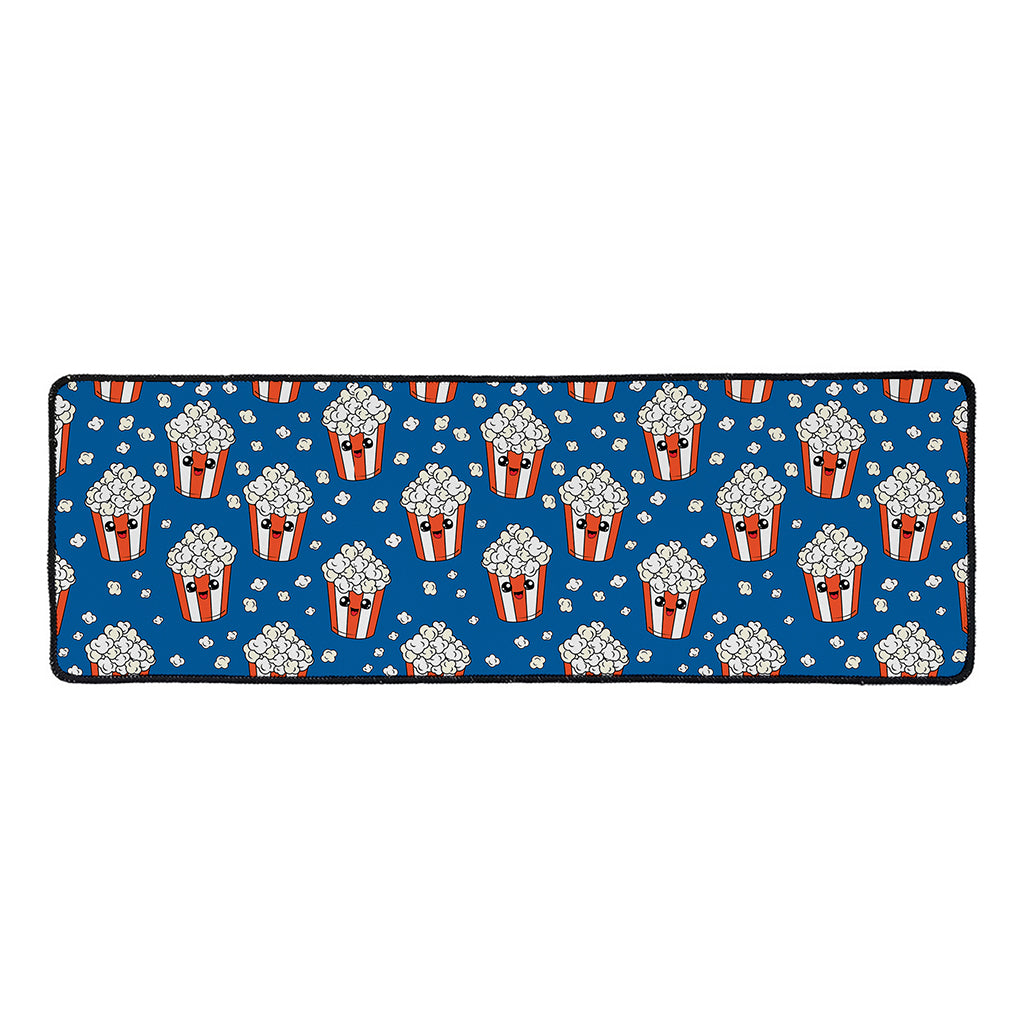 Cute Popcorn Box Pattern Print Long Kitchen Mat