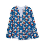 Cute Popcorn Box Pattern Print Long Sleeve Short Coat
