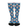 Cute Popcorn Box Pattern Print Long Socks