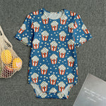 Cute Popcorn Box Pattern Print Men's Bodysuit