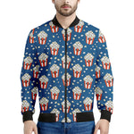 Cute Popcorn Box Pattern Print Men's Bomber Jacket