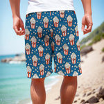 Cute Popcorn Box Pattern Print Men's Cargo Shorts