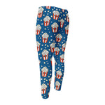 Cute Popcorn Box Pattern Print Men's Compression Pants