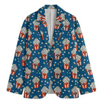 Cute Popcorn Box Pattern Print Men's Cotton Blazer