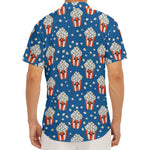 Cute Popcorn Box Pattern Print Men's Deep V-Neck Shirt