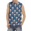 Cute Popcorn Box Pattern Print Men's Fitness Tank Top