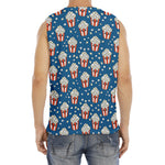 Cute Popcorn Box Pattern Print Men's Fitness Tank Top