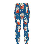 Cute Popcorn Box Pattern Print Men's leggings