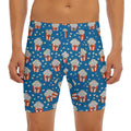 Cute Popcorn Box Pattern Print Men's Long Boxer Briefs