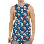 Cute Popcorn Box Pattern Print Men's Muscle Tank Top