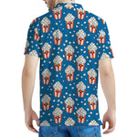 Cute Popcorn Box Pattern Print Men's Polo Shirt