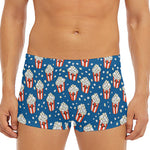 Cute Popcorn Box Pattern Print Men's Short Boxer Briefs