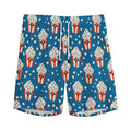 Cute Popcorn Box Pattern Print Men's Athletic Shorts