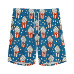 Cute Popcorn Box Pattern Print Men's Sports Shorts