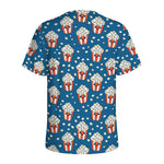 Cute Popcorn Box Pattern Print Men's Sports T-Shirt