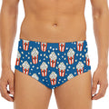 Cute Popcorn Box Pattern Print Men's Triangle Swim Briefs